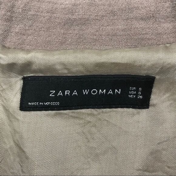 Zara Woman Wool Blend Jacket Women's Size Small Cropped 3-Button Fully Lined - Picture 2 of 10